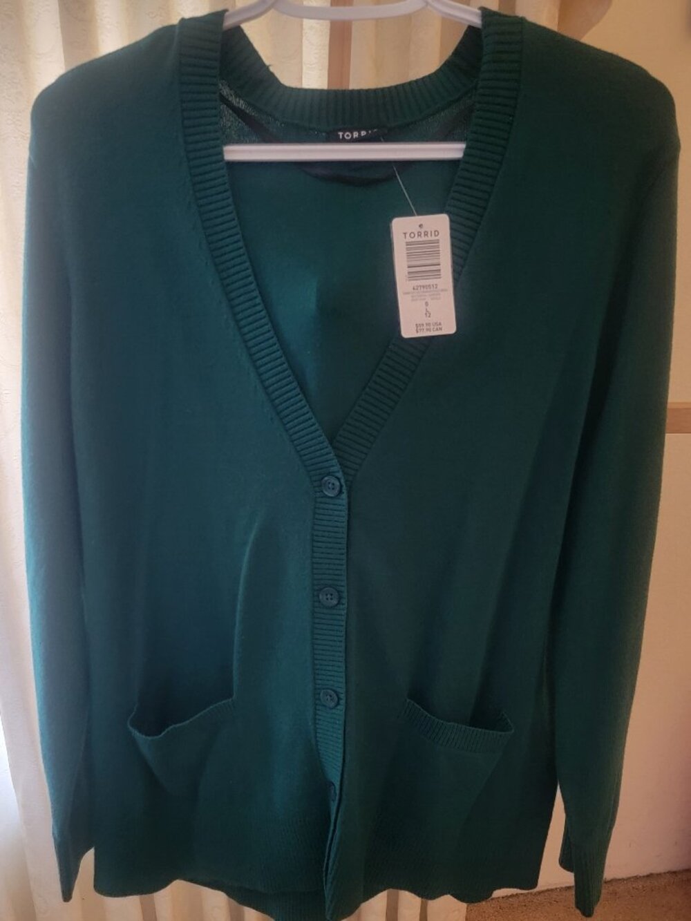 NWT, Torrid Size 0 Green Cardigan